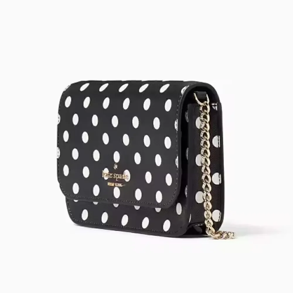 KATE SPADE POLKA DOT CROSSBODY BAG SILVER